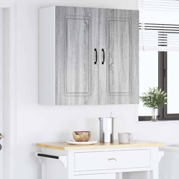 vidaXL Kitchen Cabinet with Storage Kalmar Grey Sonoma 80 x 31 x 80 cm