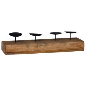 vidaXL Candle Holder Natural 50 x 15 x 10 cm Solid Teak wood