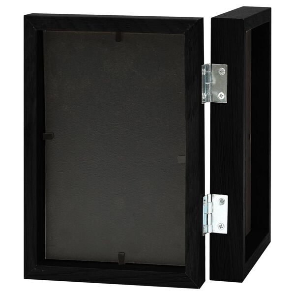 vidaXL Bifold Photo Frame Collage Black 2x