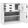 vidaXL Office Cabinet White 90x40x102 cm Steel
