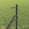 vidaXL Fence Post Grey 10 x 0.6 m (60 x 60 mm mesh) Steel and PVC