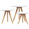 vidaXL Coffee Table 3 pcs Brown 50 x 50 x 46 cm Solid Walnut Wood
