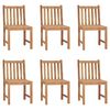 vidaXL Garden Chairs 6 pcs Solid Teak Wood