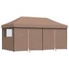 vidaXL Party Tent Folding Brown 292 x 580 x 315 cm Oxford Fabric