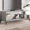 vidaXL TV Cabinet Grey Sonoma 102x40x41 cm Engineered Wood and Powder-coated Steel