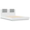 vidaXL Bed Frame with LED without Mattress White 140x200 cm