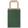 vidaXL Paper Bags 50 pcs with Handles Green 15x8x21 cm