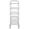 vidaXL 5-Tier Kitchen Trolley 107x55x147 cm Stainless Steel