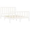 vidaXL Bed Frame without Mattress White 140x200 cm Solid Wood Pine