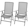 vidaXL 3 Piece Garden Dining Set Steel Anthracite