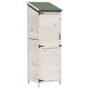 vidaXL Garden Shed with Roof White 59.5 x 56 x 176.5 cm Solid Fir Wood