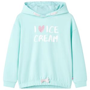 vidaXL Kids' Hooded Sweatshirt Light Aqua 104