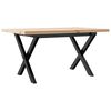 vidaXL Coffee Table X-Frame 80x50x40.5 cm Solid Wood Pine and Steel