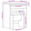 vidaXL Dressing Table Old Wood 60 x 40 x 75 cm Engineered wood