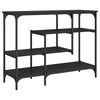 vidaXL Console Table with Shelves Black 100x35x75 cm