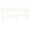 vidaXL Bed Frame without Mattress White Super King Size Solid Wood Pine