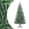 vidaXL Artificial Christmas Tree with Flocked Snow Green 180 cm