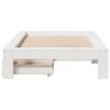 vidaXL Bed Frame without Mattress White 75x190 cm Small Single Solid Wood Pine