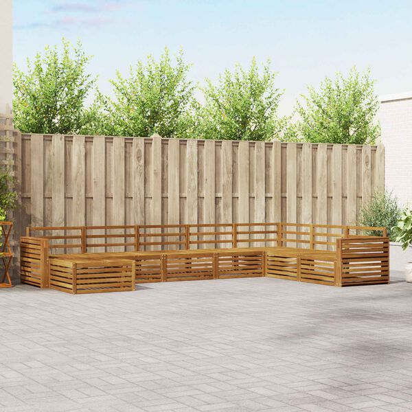 vidaXL Sofa Sets 8 pcs Natural Solid Acacia Wood