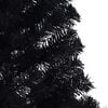 vidaXL Artificial Pre-lit Christmas Tree Black 210 cm PVC