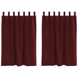 vidaXL Blackout Curtains 2 pcs Wine Red 140 x 140 cm Velvet