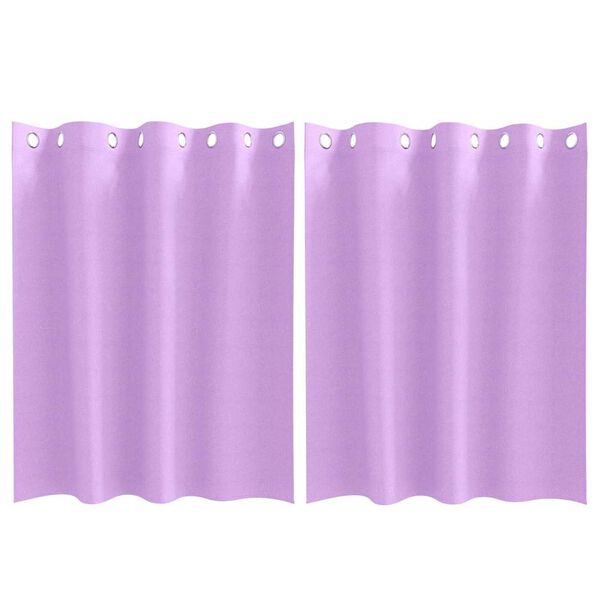vidaXL Blackout Curtains with Rings 2 pcs Purple 140 x 140 cm