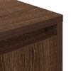 vidaXL Bedside Cabinet with LED Lights&nbsp;Brown Oak 38x34x50 cm