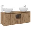 vidaXL Bathroom Cabinet Set 3 pcs Artisan Oak 129 x 44.5 x 80 cm