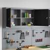 vidaXL Tool Cabinet with Shelf Black and Grey 100 x 20 x 55 cm