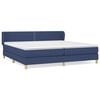 vidaXL Box Spring Bed with Mattress Blue 200x200 cm Fabric