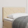 vidaXL Headboard with LED Strip Lights Adjustable Cream 80 cm Fabric