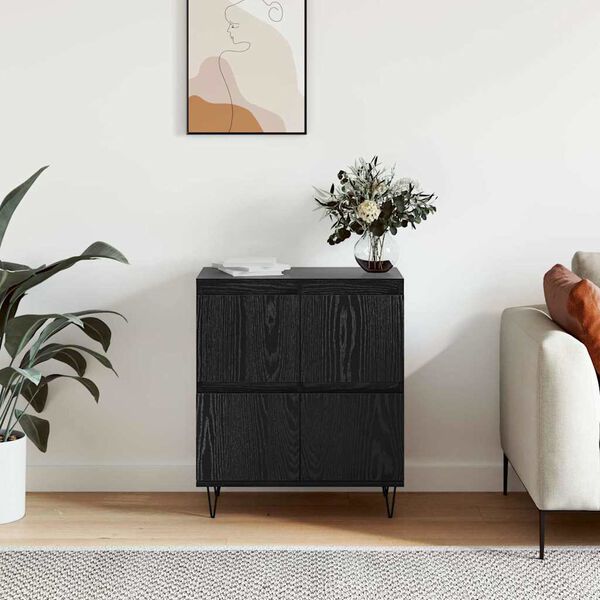 vidaXL Sideboard Black Oak 60 x 35 x 70 cm