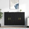 vidaXL Wall-mounted Cabinet 2 pcs Black Oak 69.5 x 34 x 90 cm