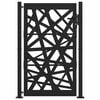 vidaXL Garden Gate Black 100x150 cm Steel Light Design