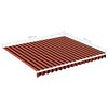 vidaXL Replacement Fabric for Awning Orange and Brown 4x3.5 m