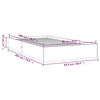 vidaXL Bed Frame without Mattress White Solid Wood 90x200 cm