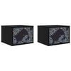 vidaXL Wall-mounted Bedside Cabinet DOKKUM 2 pcs Black Oak