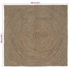 vidaXL Area Rugs Square Grey 160 x 160 cm Jute
