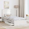 vidaXL Storage Bed with Headboard White 75 x 190 cm Engineered Wood