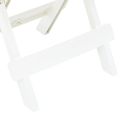 vidaXL Folding Garden Table White 45x43x50 cm Plastic
