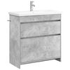 vidaXL Bathroom Furniture Set Concrete Grey 81 x 40 x 84.5 cm