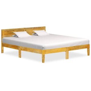 vidaXL Bed Frame | Natural Wood | Solid Mango Wood | Super King | Durable