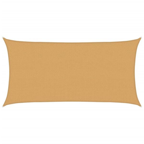 vidaXL Sunshade Sail 160 g/m&sup2; Rectangular Sand 2x3.5 m HDPE