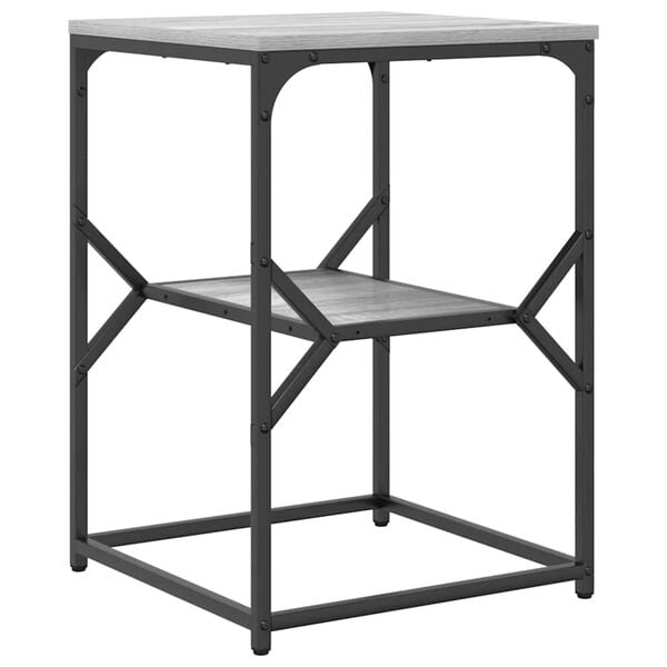 vidaXL Side Table Grey Sonoma 41 x 40 x 60 cm