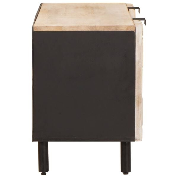 vidaXL TV Cabinet with Shelf White Wash Finish 105 x 33.5 x 46 cm