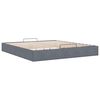 vidaXL Ottoman Bed Frame No Mattress Dark Grey Super King Velvet