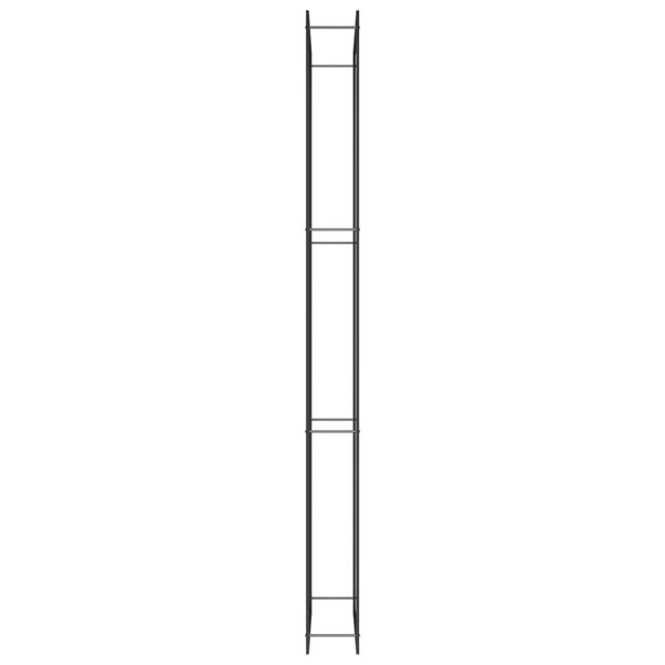 vidaXL Firewood Rack Matt Black 110x28x312 cm Steel