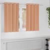 vidaXL Blackout Curtains with Rings 2 pcs Light Brown 140 x 140 cm