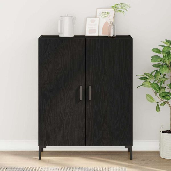 vidaXL Sideboard Black Oak 69.5 x 34 x 90 cm Engineered Wood