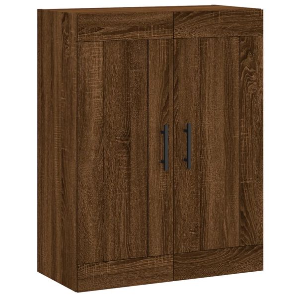 vidaXL Wall Mounted Cabinet Brown Oak 69.5x34x90 cm Engineered Wood